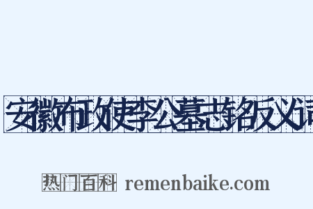 安徽布政使李公墓志铭反义词是什么意思的图片